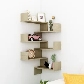 Corner wall shelf 2 units oak-colored plywood 40x40x50cm by vidaXL, Shelves and shelves - Ref: Foro24-807230, Price: 32,22 €,...