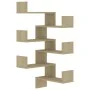 Corner wall shelf 2 units oak-colored plywood 40x40x50cm by vidaXL, Shelves and shelves - Ref: Foro24-807230, Price: 32,20 €,...