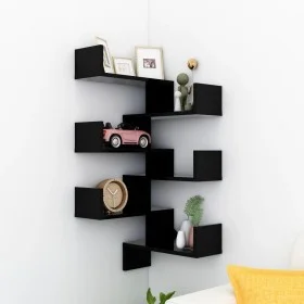 Eckregale aus Holzwerkstoff Wand schwarz 40x40x50 cm von vidaXL, Regale und Regale - Ref: Foro24-807226, Preis: 30,00 €, Raba...