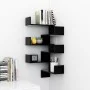 Corner shelves engineered wood wall black 40x40x50 cm by vidaXL, Shelves and shelves - Ref: Foro24-807226, Price: 30,00 €, Di...