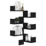 Corner shelves engineered wood wall black 40x40x50 cm by vidaXL, Shelves and shelves - Ref: Foro24-807226, Price: 30,00 €, Di...