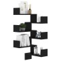Eckregale aus Holzwerkstoff Wand schwarz 40x40x50 cm von vidaXL, Regale und Regale - Ref: Foro24-807226, Preis: 30,84 €, Raba...