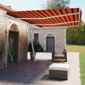 Orange und braune manuell ausziehbare Fußmarkise 600 x 350 cm von vidaXL, Markisen - Ref: Foro24-3069680, Preis: 688,41 €, Ra...