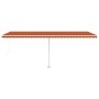 Orange und braune manuell ausziehbare Fußmarkise 600 x 350 cm von vidaXL, Markisen - Ref: Foro24-3069680, Preis: 713,94 €, Ra...