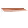 Orange und braune manuell ausziehbare Fußmarkise 600 x 350 cm von vidaXL, Markisen - Ref: Foro24-3069680, Preis: 713,94 €, Ra...