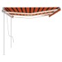 Manual retractable awning with orange and brown LED 6x3.5 m by vidaXL, Awnings - Ref: Foro24-3070085, Price: 882,55 €, Discou...