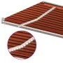 Manual retractable awning with orange and brown LED 6x3.5 m by vidaXL, Awnings - Ref: Foro24-3070085, Price: 883,58 €, Discou...