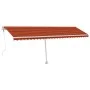 Automatic awning LED wind sensor orange brown 600x350 cm by vidaXL, Awnings - Ref: Foro24-3069695, Price: 943,78 €, Discount: %
