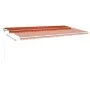 Automatic awning LED wind sensor orange brown 600x350 cm by vidaXL, Awnings - Ref: Foro24-3069055, Price: 814,38 €, Discount: %