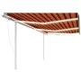 Automatic awning LED wind sensor orange brown 6x3.5 m by vidaXL, Awnings - Ref: Foro24-3070095, Price: 941,30 €, Discount: %