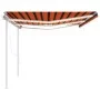 Automatic awning LED wind sensor orange brown 6x3.5 m by vidaXL, Awnings - Ref: Foro24-3070095, Price: 941,30 €, Discount: %