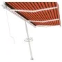 Manual retractable awning with orange and brown LED 600x350 cm by vidaXL, Awnings - Ref: Foro24-3069685, Price: 884,96 €, Dis...