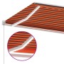 Manuell einziehbare Markise mit orangefarbener und brauner LED 600 x 350 cm von vidaXL, Markisen - Ref: Foro24-3069685, Preis...