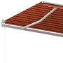 Toldo manual retráctil con postes naranja y marrón 6x3,5 m de vidaXL, Toldos - Ref: Foro24-3070080, Precio: 702,59 €, Descuen...