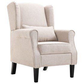 Sillón de tela beige Sillón de tela beige