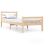Solid wood bed frame 100x200 cm by vidaXL, Beds and slatted bases - Ref: Foro24-814809, Price: 94,13 €, Discount: %