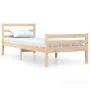 Solid wood bed frame 100x200 cm by vidaXL, Beds and slatted bases - Ref: Foro24-814809, Price: 68,86 €, Discount: %