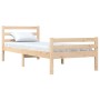 Solid wood bed frame 100x200 cm by vidaXL, Beds and slatted bases - Ref: Foro24-814809, Price: 94,13 €, Discount: %
