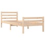 Solid wood bed frame 100x200 cm by vidaXL, Beds and slatted bases - Ref: Foro24-814809, Price: 94,13 €, Discount: %