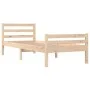 Solid wood bed frame 100x200 cm by vidaXL, Beds and slatted bases - Ref: Foro24-814809, Price: 68,86 €, Discount: %