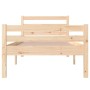 Solid wood bed frame 100x200 cm by vidaXL, Beds and slatted bases - Ref: Foro24-814809, Price: 94,13 €, Discount: %