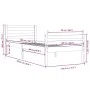 Solid wood bed frame 100x200 cm by vidaXL, Beds and slatted bases - Ref: Foro24-814809, Price: 68,86 €, Discount: %