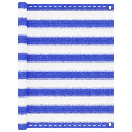 Toldo para balcón HDPE amarillo y blanco 90x400 cm de vidaXL, Sombrillas - Ref: Foro24-310889, Precio: 16,01 €, Descuento: %