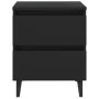 Black plywood nightstand 40x35x50 cm by vidaXL, Nightstands - Ref: Foro24-805871, Price: 65,87 €, Discount: %