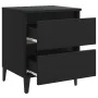 Black plywood nightstand 40x35x50 cm by vidaXL, Nightstands - Ref: Foro24-805871, Price: 65,87 €, Discount: %