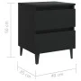 Black plywood nightstand 40x35x50 cm by vidaXL, Nightstands - Ref: Foro24-805871, Price: 65,87 €, Discount: %