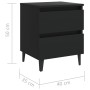 Schwarzer Nachttisch aus Sperrholz, 40 x 35 x 50 cm von vidaXL, Nachttische - Ref: Foro24-805871, Preis: 67,06 €, Rabatt: %