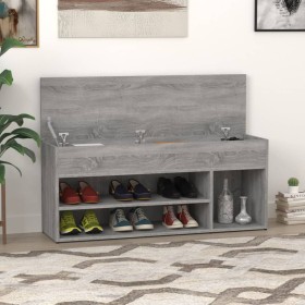 Sonoma graue Sperrholz-Schuhbank 105x30x45 cm von vidaXL, Schuhregale und Schuhorganisatoren - Ref: Foro24-816057, Preis: 60,...