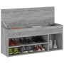 Banco zapatero madera contrachapada gris Sonoma 105x30x45 cm de vidaXL, Zapateros y organizadores de calzado - Ref: Foro24-81...