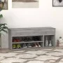 Banco zapatero madera contrachapada gris Sonoma 105x30x45 cm de vidaXL, Zapateros y organizadores de calzado - Ref: Foro24-81...