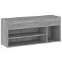 Gray Sonoma plywood shoe bench 105x30x45 cm by vidaXL, Shoe racks and shoe organizers - Ref: Foro24-816057, Price: 59,54 €, D...