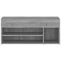 Banco zapatero madera contrachapada gris Sonoma 105x30x45 cm de vidaXL, Zapateros y organizadores de calzado - Ref: Foro24-81...