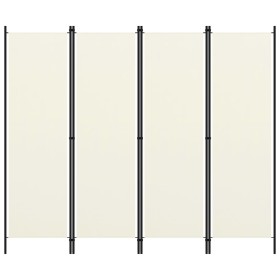 Biombo divisor de 4 paneles blanco 200x180 cm de vidaXL, Divisores de ambientes - Ref: Foro24-320719, Precio: 34,12 €, Descue...