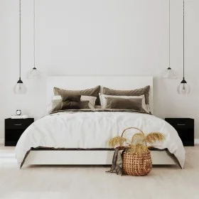 Mesitas de noche 2 unidades con cajón negro de vidaXL, Mesitas de noche - Ref: Foro24-342583, Precio: 58,66 €, Descuento: %