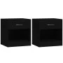 Nightstands 2 units with black drawer by vidaXL, Nightstands - Ref: Foro24-342583, Price: 58,66 €, Discount: %