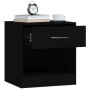 Nachttische 2 Einheiten mit schwarzer Schublade von vidaXL, Nachttische - Ref: Foro24-342583, Preis: 61,94 €, Rabatt: %