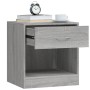 Mesitas de noche 2 unidades con cajón gris Sonoma de vidaXL, Mesitas de noche - Ref: Foro24-342587, Precio: 60,26 €, Descuent...