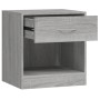Mesitas de noche 2 unidades con cajón gris Sonoma de vidaXL, Mesitas de noche - Ref: Foro24-342587, Precio: 60,26 €, Descuent...