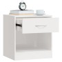Nachttische 2 Einheiten mit weißer Schublade mit Glanz von vidaXL, Nachttische - Ref: Foro24-342585, Preis: 54,57 €, Rabatt: %