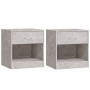 Bedside tables 2 units with concrete gray drawer by vidaXL, Nightstands - Ref: Foro24-342584, Price: 54,30 €, Discount: %