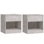 Bedside tables 2 units with concrete gray drawer by vidaXL, Nightstands - Ref: Foro24-342584, Price: 56,00 €, Discount: %