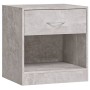 Bedside tables 2 units with concrete gray drawer by vidaXL, Nightstands - Ref: Foro24-342584, Price: 54,30 €, Discount: %