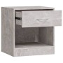 Bedside tables 2 units with concrete gray drawer by vidaXL, Nightstands - Ref: Foro24-342584, Price: 54,30 €, Discount: %