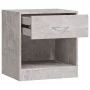 Bedside tables 2 units with concrete gray drawer by vidaXL, Nightstands - Ref: Foro24-342584, Price: 56,00 €, Discount: %