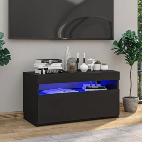 TV-Schrank mit LED-Leuchten schwarz 75x35x40 cm von vidaXL, TV-Möbel - Ref: Foro24-804393, Preis: 54,07 €, Rabatt: %