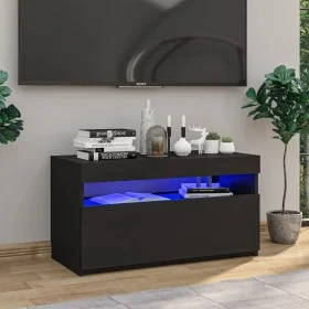 TV-Schrank mit LED-Leuchten schwarz 75x35x40 cm von vidaXL, TV-Möbel - Ref: Foro24-804393, Preis: 53,42 €, Rabatt: %